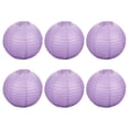 thumbnail image 1 of Uxcell 12 Inch Folding Hanging Wedding Home Party Paper Lanterns Light Purple 6 Pack, 1 of 7
