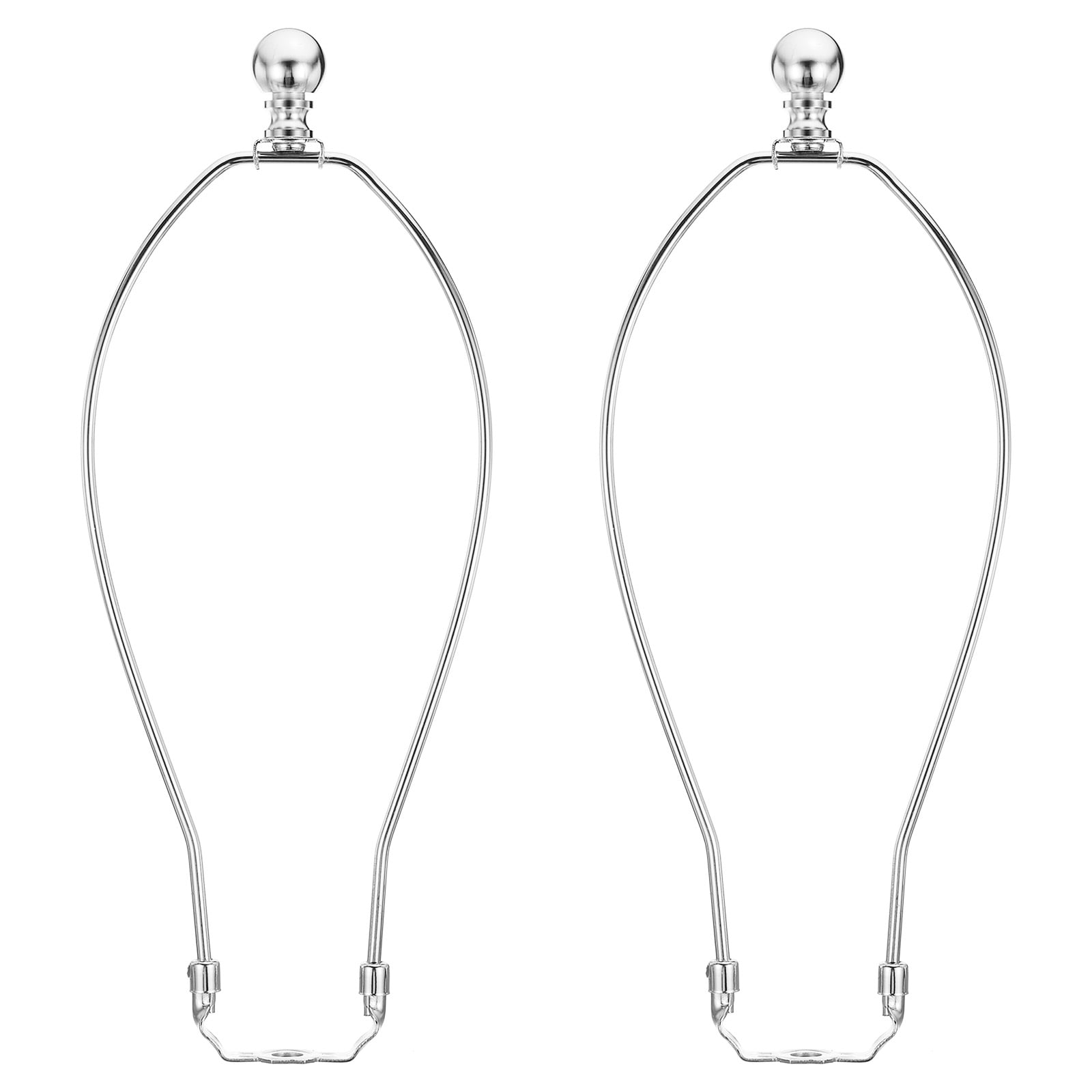 Uxcell 12 Inch Lamp Harp Kit with Finial Lamp Shade Holder Chrome, 2