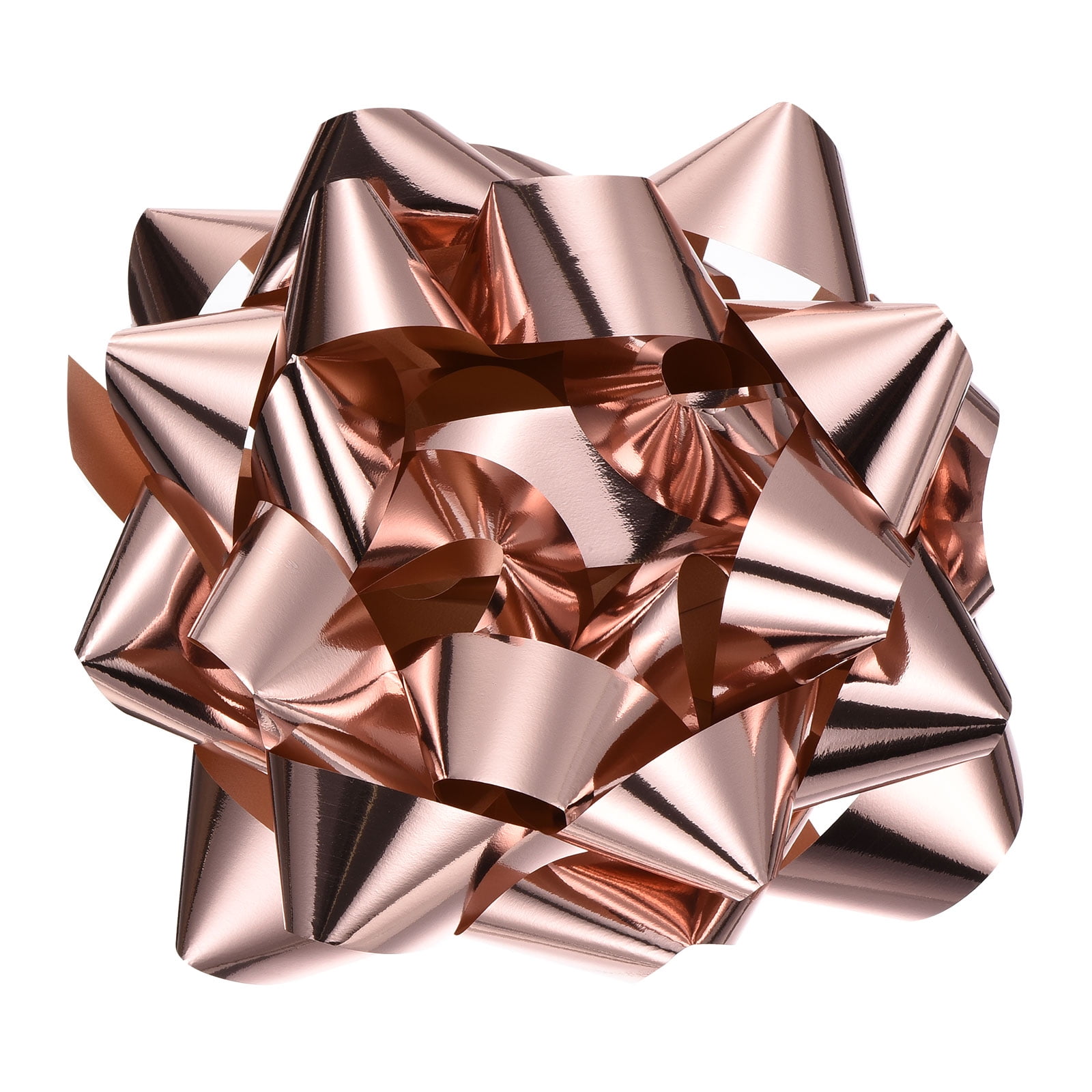 Uxcell 12 Inch Large Gift Bow Metallic Christmas Bows Rose Gold for Gift Wrapping