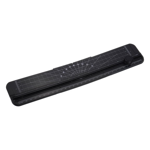Uxcell 12 Inch Paper Cutter, Portable Paper Trimmer Slicers Scrapbooking Tool for A4 Size Paper, Black