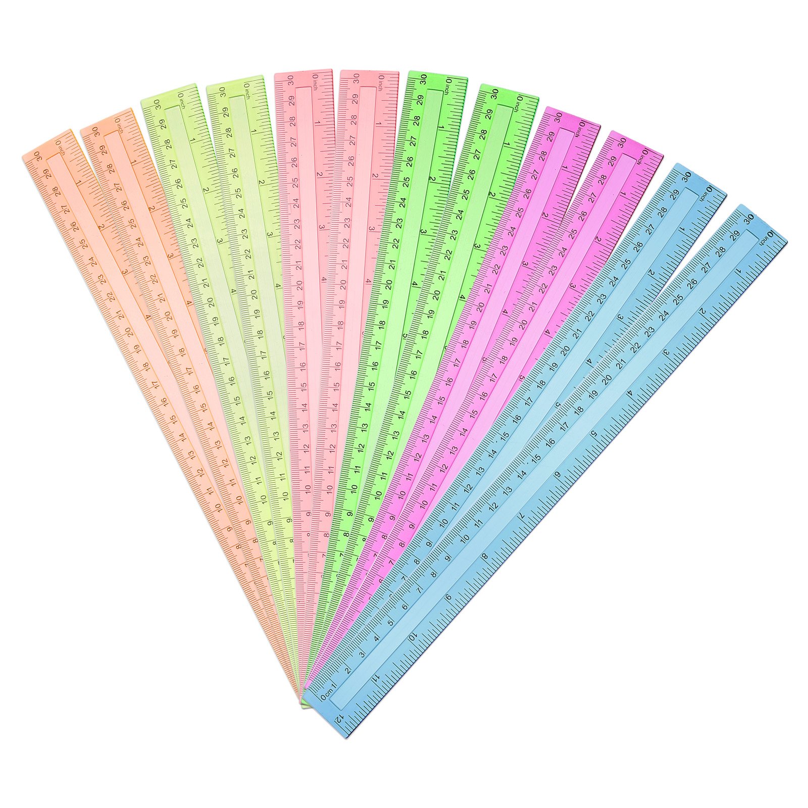 Pretty Ruler Colors Uxcell 12 Inch Transparent Ruler Plastic Rulers, 12pcs Straight ...