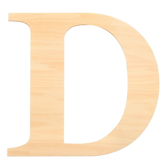 Uxcell 12 Inch Wooden Letter Letter D Shape Cutout Unfinished Large Wood Alphabet Letter
