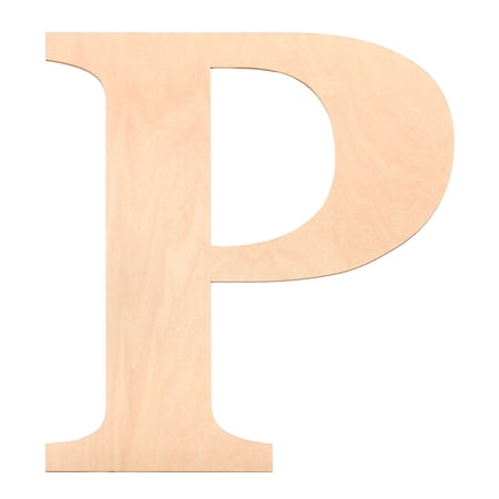 Uxcell 12 Inch Wooden Letter Letter P Shape Cutout Unfinished Large Wood Alphabet Letter