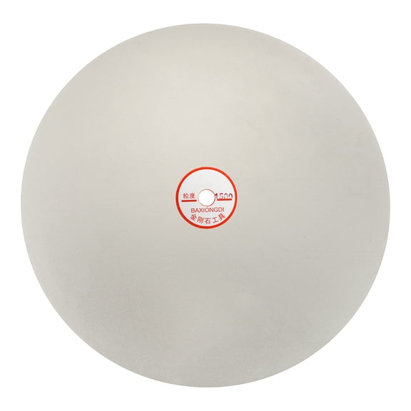 Uxcell 12 Inch x 1/2" Arbor Diamond Flat Lap Disc, 1500 Grit Diamond Grinding Disc for Grinder Machine - Lapping Polishing Disc for Sanding Glass Stone Ceramics