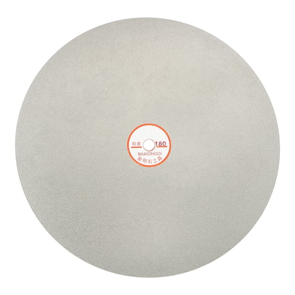 Uxcell 12 Inch x 1/2" Arbor Diamond Flat Lap Disc, 180 Grit Diamond Grinding Disc for Grinder Machine - Lapping Polishing Disc for Sanding Glass Stone Ceramics