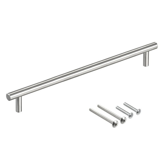 Uxcell 12" Length 7.6" Hole Center Stainless Steel T Bar Pull Handle 10mm Diameter