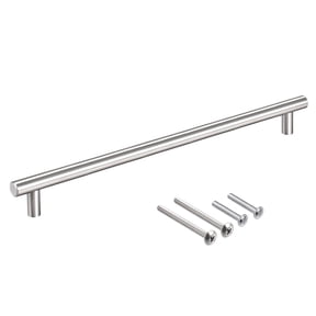 Uxcell 2 Pcs Silver Hole Center Stainless Steel T Bar Pull Handle for Cabinets Doors Wardrobes 7.6"