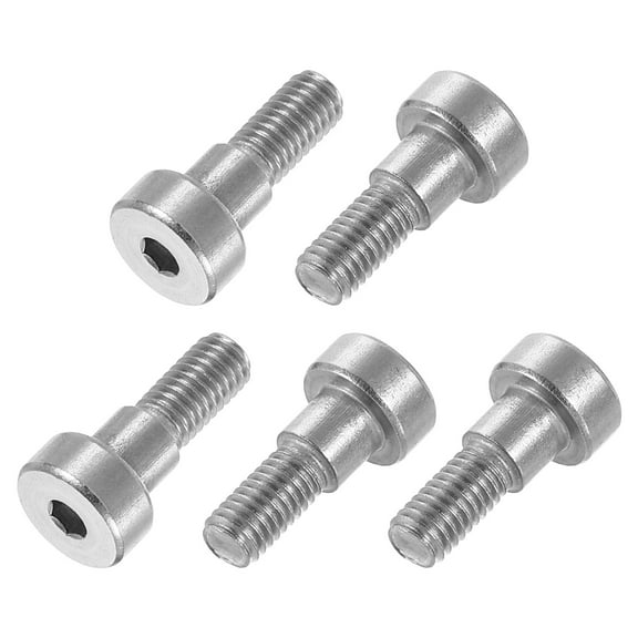 Uxcell 12 Pack 304 Stainless Steel Shoulder Bolt 6mm Shoulder Dia 5mm Shoulder Length M5 Thread Hex Socket Shoulder Bolts for Textile Hydraulic Injection Molding Machinery Industries