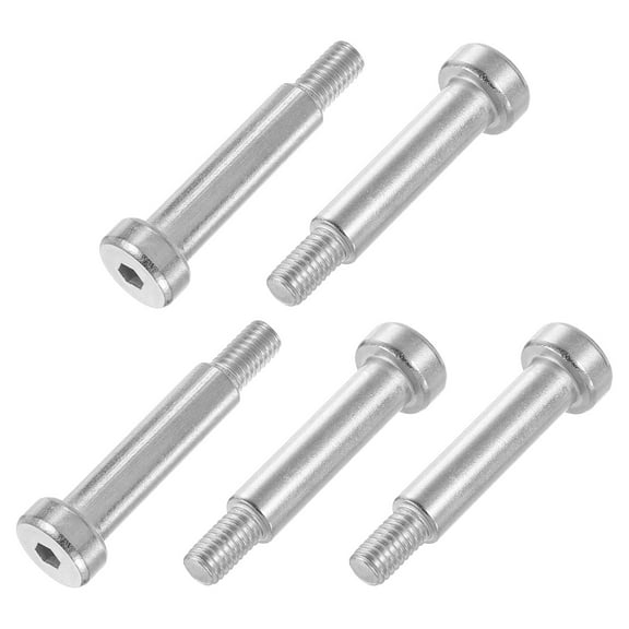 Uxcell 12 Pack 304 Stainless Steel Shoulder Bolt 8mm Shoulder Dia 30mm Shoulder Length M6 Thread Hex Socket Shoulder Bolts for Textile Hydraulic Injection Molding Machinery Industries