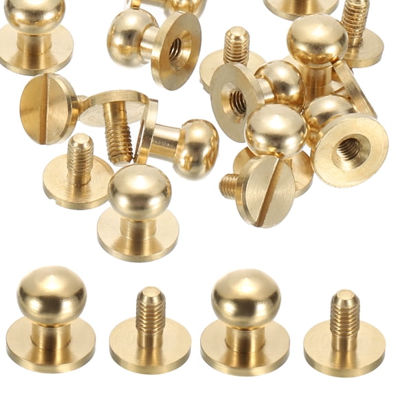 Uxcell 12 Pack 7*9*9mm Spikes for Clothes Screw Flat Head Spikes Rivets Metal Brass