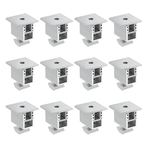 Uxcell 12-Pack Adjustable Solar Middle Clamps 30-50mm PV Panel Bracket