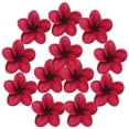 thumbnail image 1 of Uxcell 12-Pack Artificial Plumeria Flowers, Fake Silk Heads Flower Plumeria Bulk Petal for DIY Crafts/Dress/Wedding/Party Decoration [Wine Red, 3.54"/ 9cm], 1 of 6