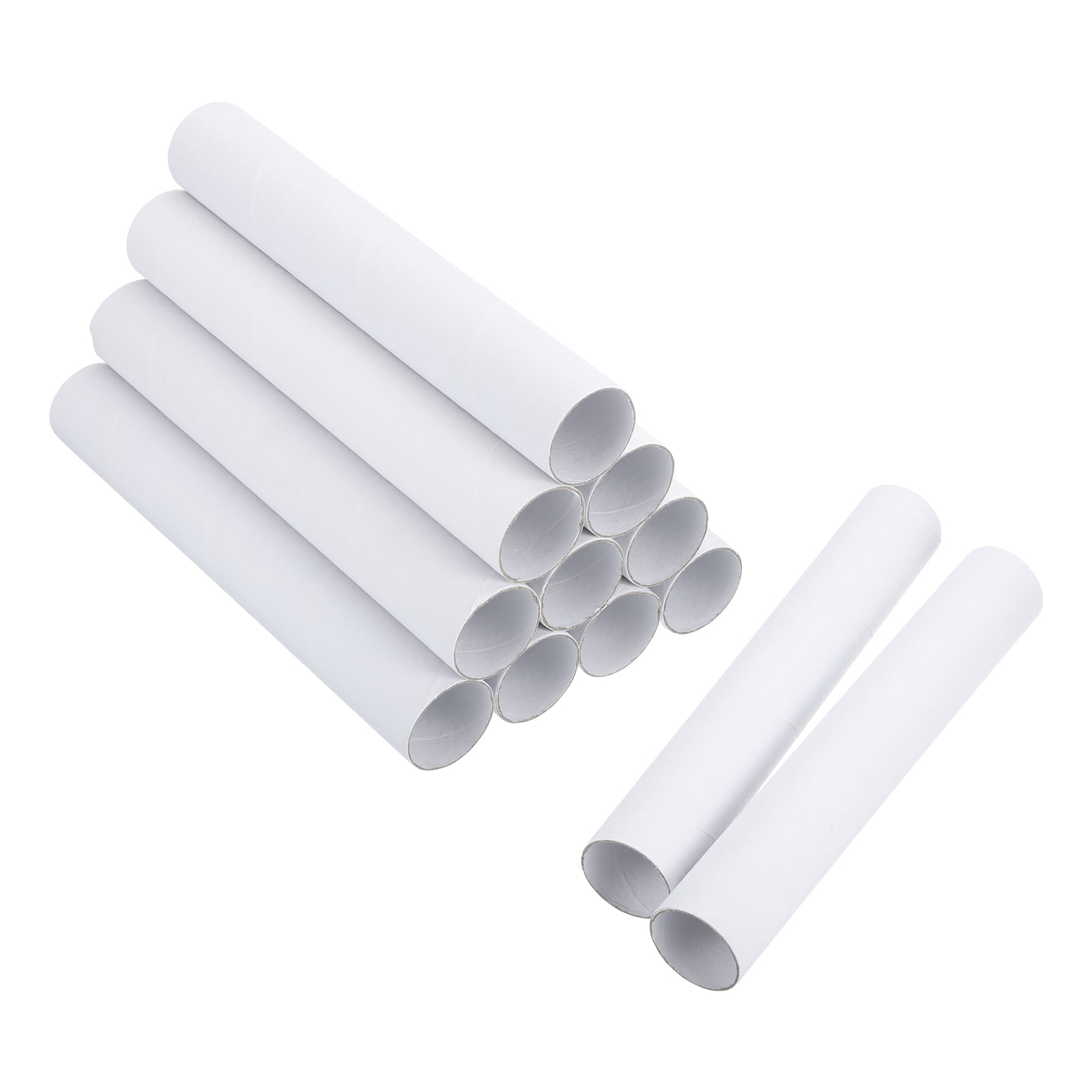 Uxcell 12 Pack Cardboard Tubes,Toilet Paper Rolls Corrugated Roll,9.84x1.58",White