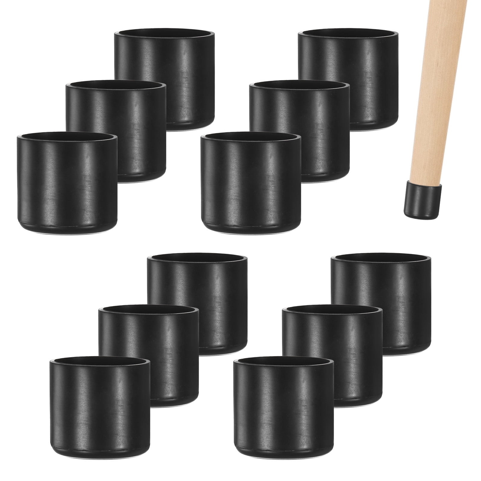 4 Rectangular Chair Leg Insert Glides 1-1/2'' x 3/4'' For Patio Tubes