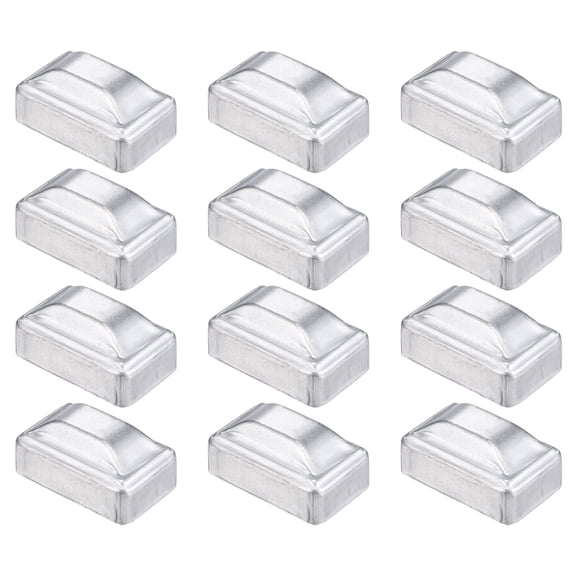 Uxcell 12 Pack Fence Post Cap Fit 2" x 1.2" OD Pipe, Galvanized Steel Deck Post Cover Square Decking Caps for Mailbox Outdoor Chain Link Wood/Metal Fence Deck Railing, Silver