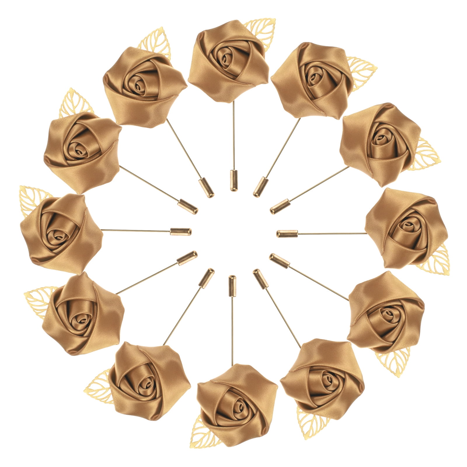 20-Pack Leaf Brooch Pin Set – Alloy Lapel Pins For DIY, Weddings, Suits, Hats, Gold & Silver Tone - View #10
