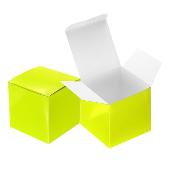 Uxcell 12 Pack Gift Boxes, 3.1" Square Cardboard Craft Box with Lids, Favor Treat Candy Container for Gift Wrapping, Wedding, Holiday, Birthday, Graduation, Party Supplies, Yellow