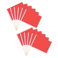 thumbnail image 1 of Uxcell 12-Pack Mini Wood Stick Sublimation Flag, 8x12 Inch Polyester Rectangular Solid Color Blank Hand Held Plain Flag [Red], 1 of 6