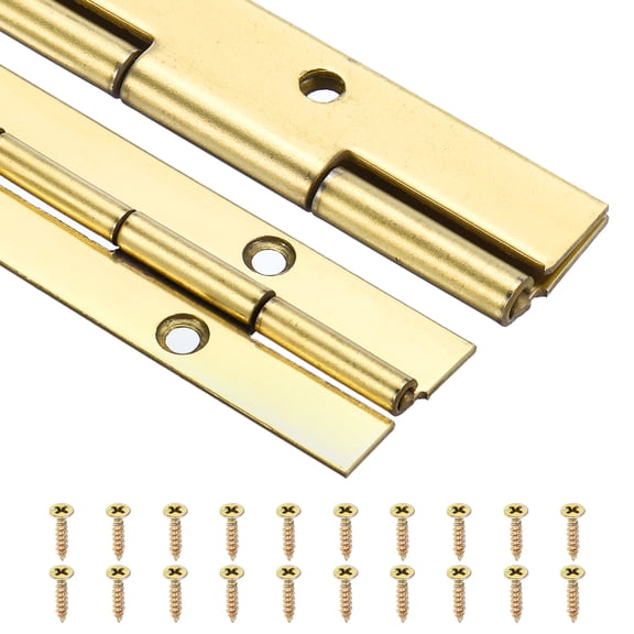 Uxcell 12 Pack Piano Hinge, 12"x1.2" Stainless Steel Continuous & Piano Hinges, Gold