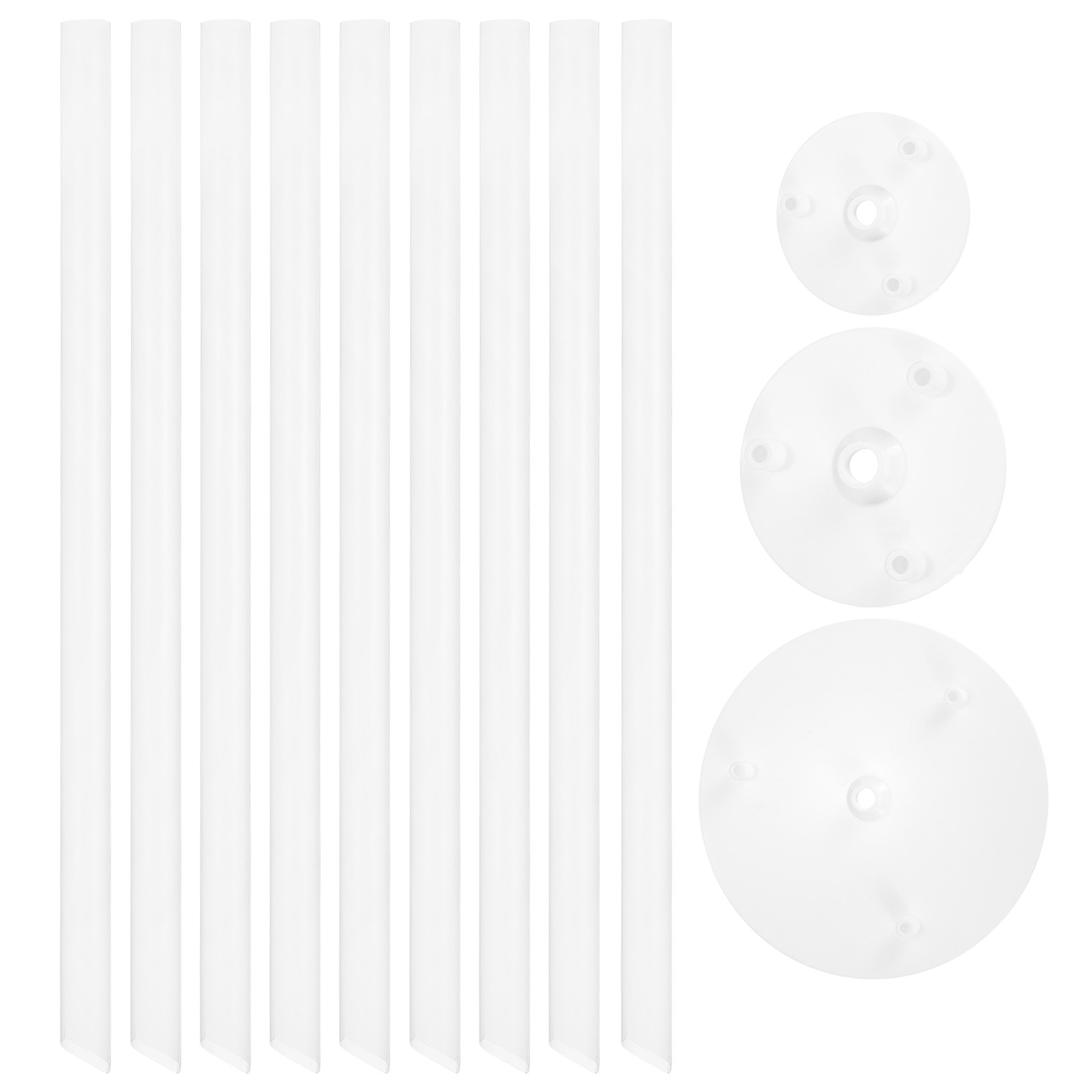 Uxcell 12 Pack Plastic Cake Dowel Rods, 3 Cake Separator Plates 9 Cakes