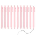thumbnail image 1 of Uxcell 12 Pack Retractable Ballpoint Gel Pens, 0.5mm Fine Point Black Ink Retro Color Smooth Writing Cute Pens for Office Home Supplies Journaling Notebook, Light Pink, 1 of 6