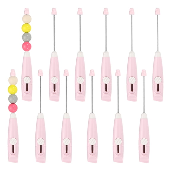 Uxcell 12 Pack Retractable Box Cutter, Beadable Letter Opener Blanks Portable Utility Knife Envelope Opener for Home Office Postal Packaging Shipping DIY Crafts, Light Pink