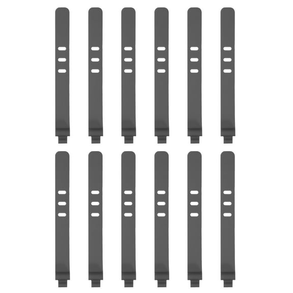 Uxcell 12 Pack Reusable Cable Zip Ties 3 Hole Adjustable Fastening Wire Tie for Home Office (Gray)