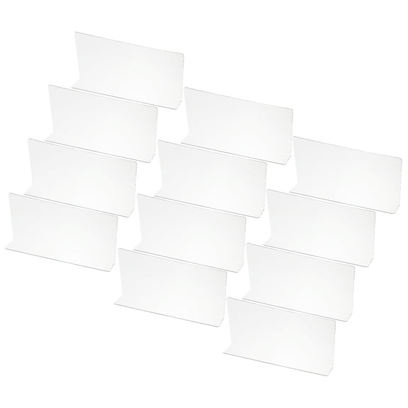 Uxcell 12 Pack Shelf Dividers for Closet Organization, 9.8x1.57x4.7" Acrylic Closets Separator Kitchen Cabinet Shelves Under Bed Blocker for Bedroom Kitchen Office, Clear