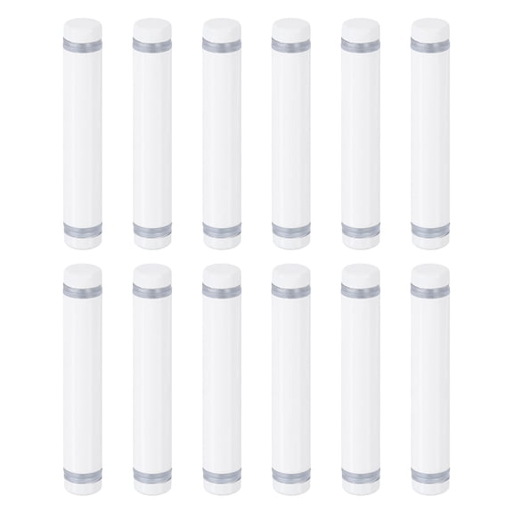 Uxcell 12 Pack Sign Standoff Screws, 1/2"x2.76" Stainless Steel Advertising Screws, White