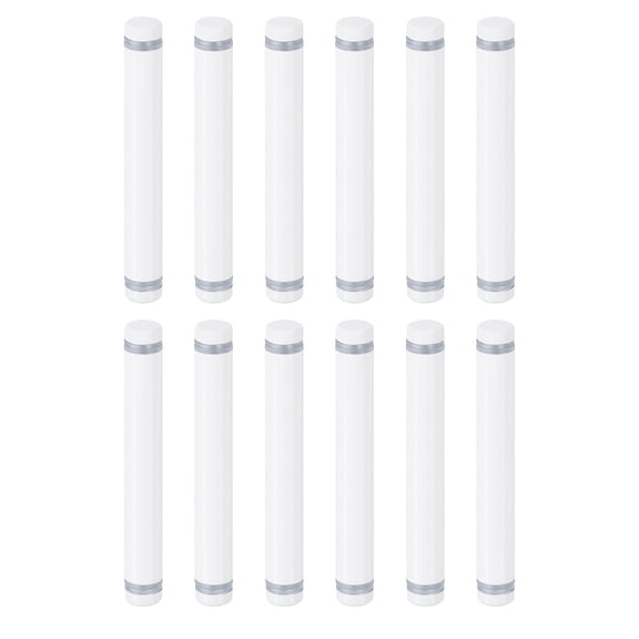 Uxcell 12 Pack Sign Standoff Screws, 1/2"x3.54" Stainless Steel Advertising Screws, White