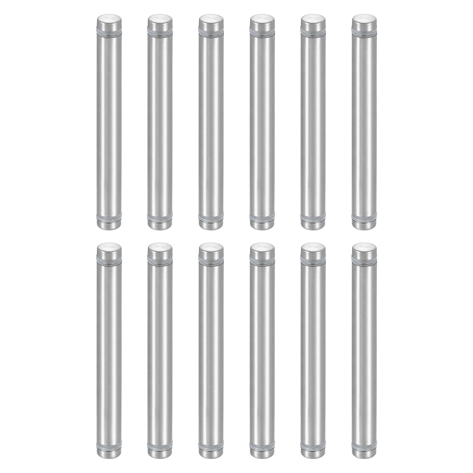Uxcell 12 Pack Sign Standoff Screws, 1/2"x4" Stainless Steel Advertising Screws, Silver