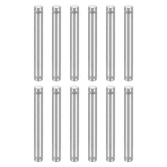 Uxcell 12 Pack Sign Standoff Screws, 1/2"x4" Stainless Steel Advertising Screws, Silver