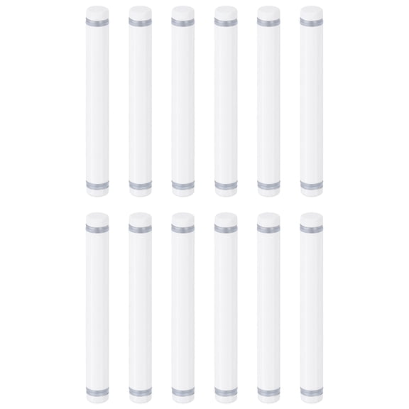 Uxcell 12 Pack Sign Standoff Screws, 1/2"x4" Stainless Steel Advertising Screws, White