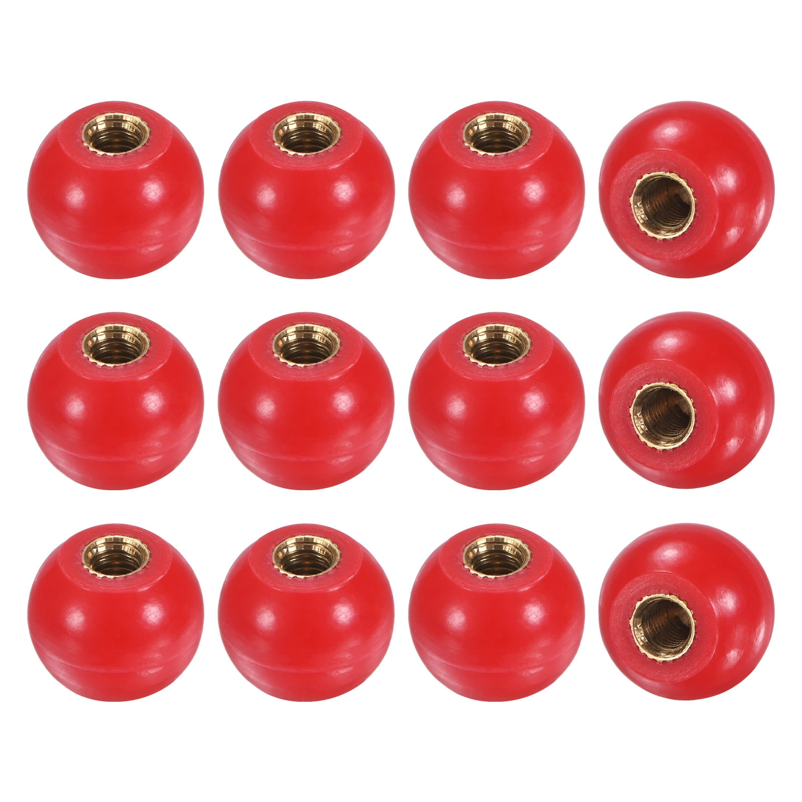 Machine Thread Knob Uxcell 12-Pack Threaded Ball Knobs, M5 Female Thread 16mm Dia ...