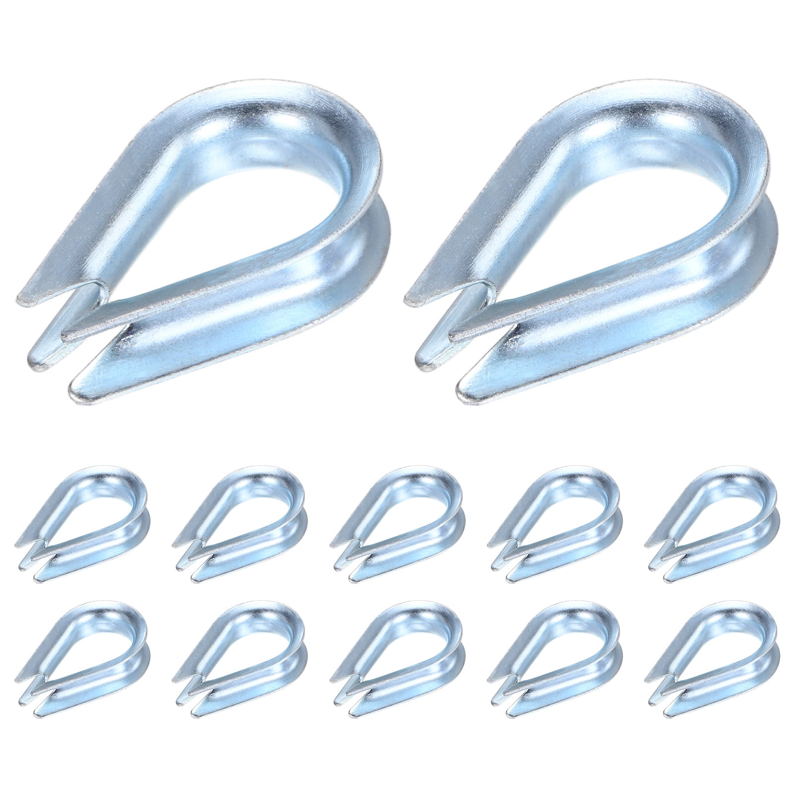 Uxcell 12-Pack Wire Rope Thimbles, M8 Carbon Steel 8mm Rope Thimble ...