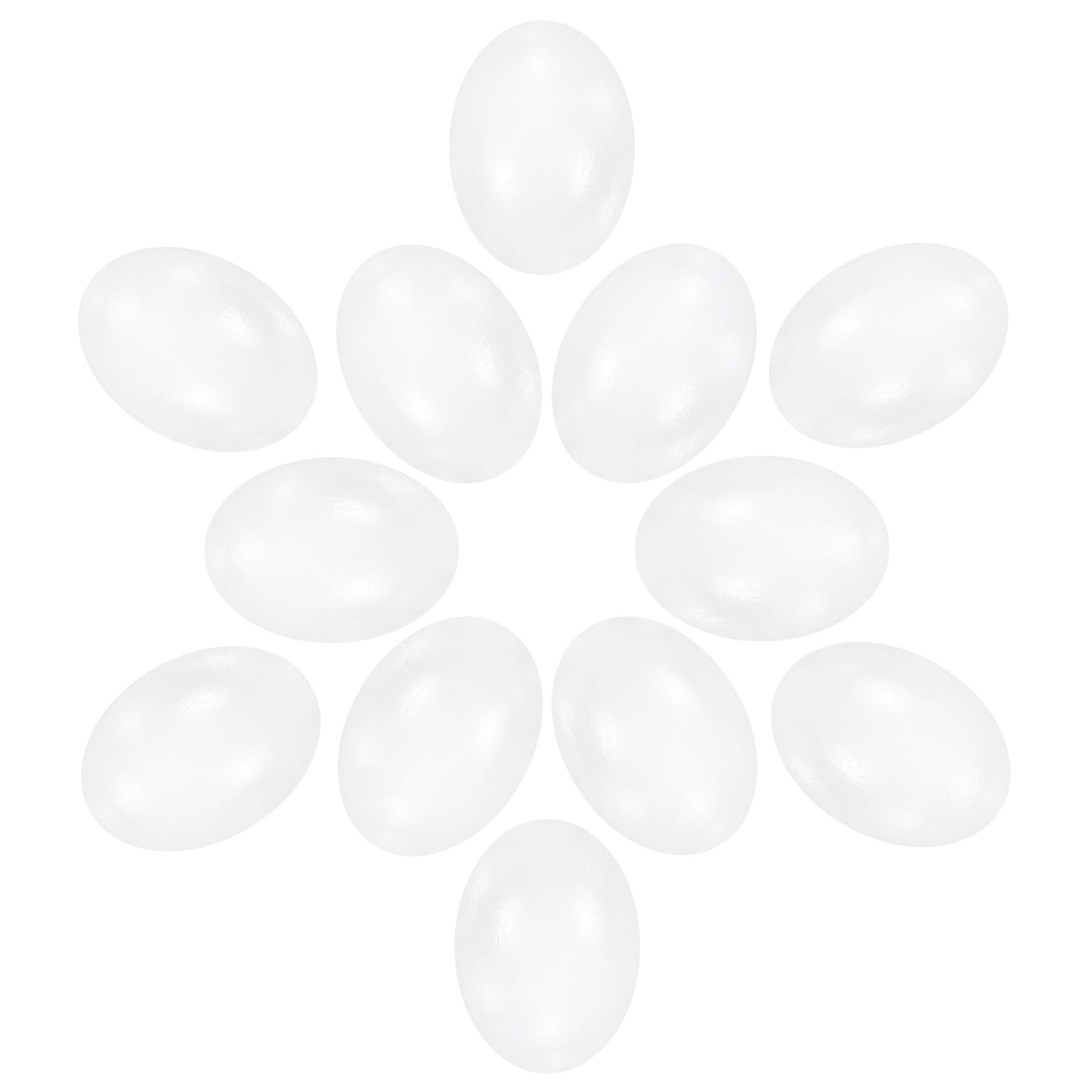 Uxcell 12-Pack Wooden Fake Eggs, 2.4 Inch Quality Wooden Easter Eggs DIY Painting Solid Egg for DIY [White]