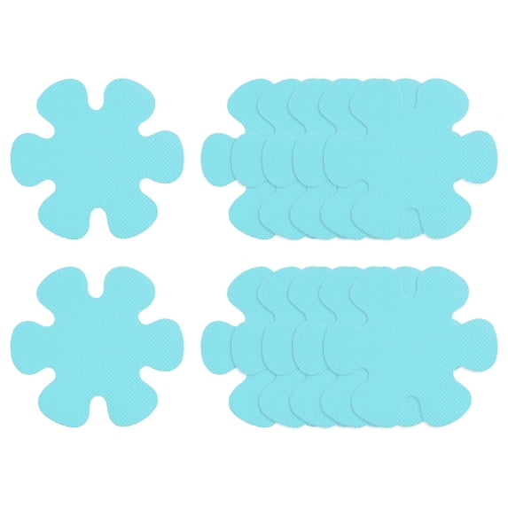 Uxcell 12 Packs Non Slip Stickers 3.94" Bath Shower Floor Flower Style Decals Blue
