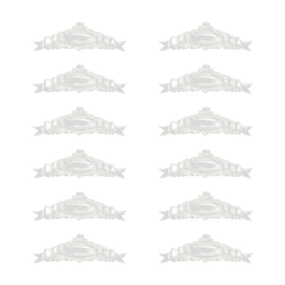 Uxcell 12 Packs Vintage Resin Picture Frame Lace Photo Frame for DIY Accessories, White