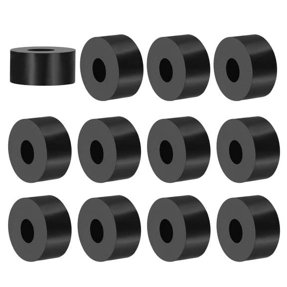 Uxcell 12 Pcs 0.4"ID x 1.2"OD x 0.6"T Multi Purpose Rubber Spacer