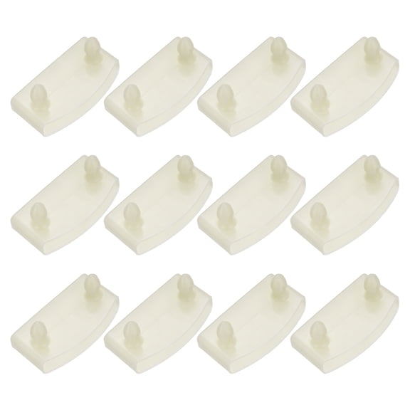 Uxcell 12 Pcs 50mm x 9mm Plastic Bed Slat End Caps, Bed Slat Cover Replacement Holders Furniture Accessories Support for Holding Securing Wooden Base, Beige