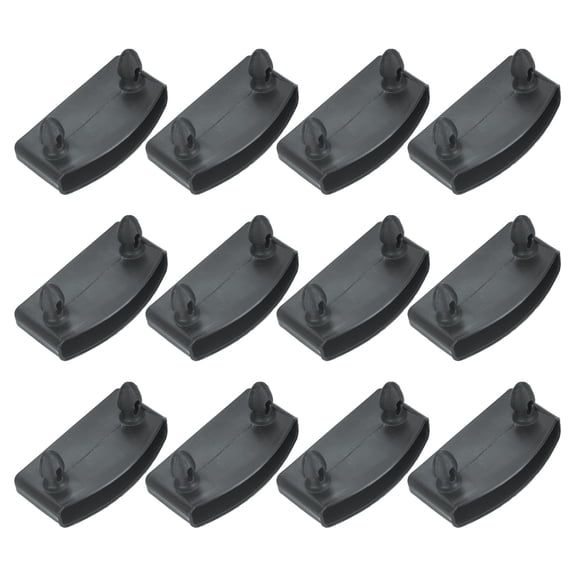 Uxcell 12 Pcs 50mm x 9mm Plastic Bed Slat End Caps, Bed Slat Cover Replacement Holders Furniture Accessories Support for Holding Securing Wooden Base, Gray