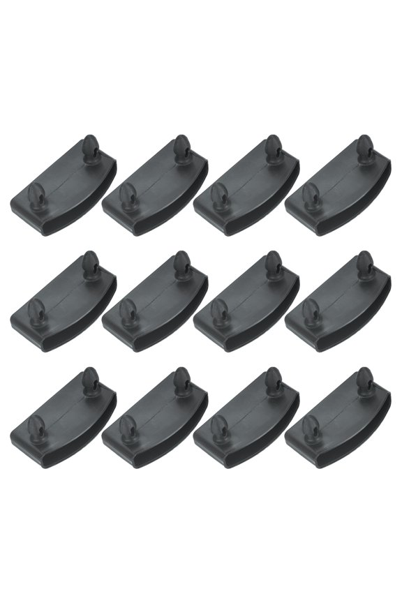 12 Pcs 50mm x 9mm Plastic Bed Slat End Caps, Bed Slat Cover Replacement Holders Furniture Accessories Support for Holding Securing Wooden Base, Gray