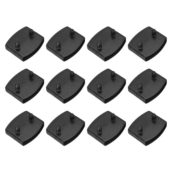 Uxcell 12 Pcs 55mm x 12mm Plastic Bed Slat Center Caps, Bed Slat Cover Replacement Holders Furniture Accessories Support for Holding Securing Wooden Base, Black