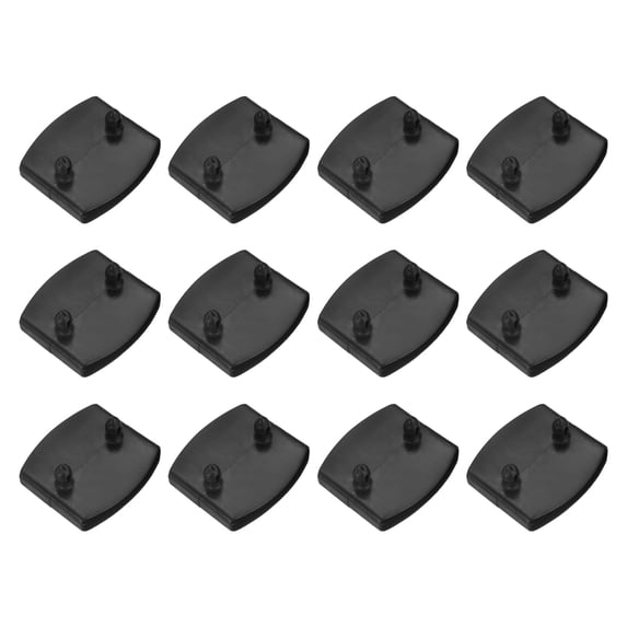 Uxcell 12 Pcs 55mm x 9mm Plastic Bed Slat Center Caps, Bed Slat Cover Replacement Holders Furniture Accessories Support for Holding Securing Wooden Base, Black
