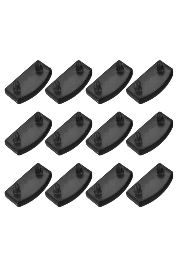 12 Pcs 55mm x 9mm Plastic Bed Slat End Caps, Bed Slat Cover Replacement Holders Furniture Accessories Support for Holding Securing Wooden Base, Black