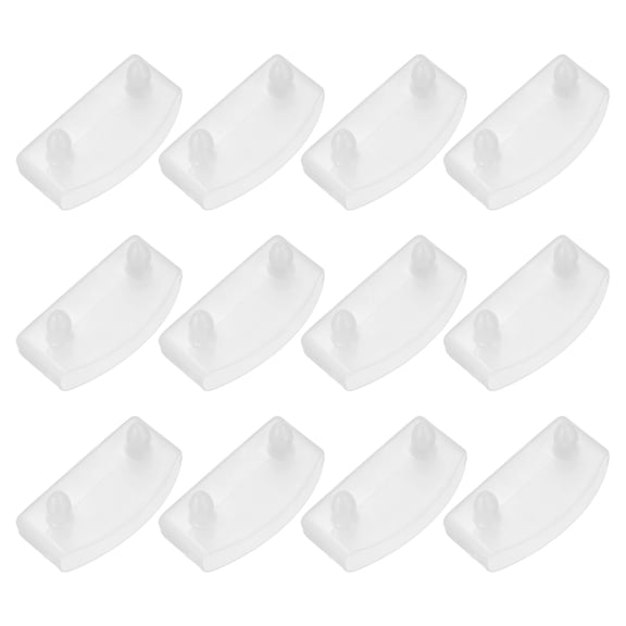 Uxcell 12 Pcs 55mm x 9mm Plastic Bed Slat End Caps, Bed Slat Cover Replacement Holders Furniture Accessories Support for Holding Securing Wooden Base, Clear White