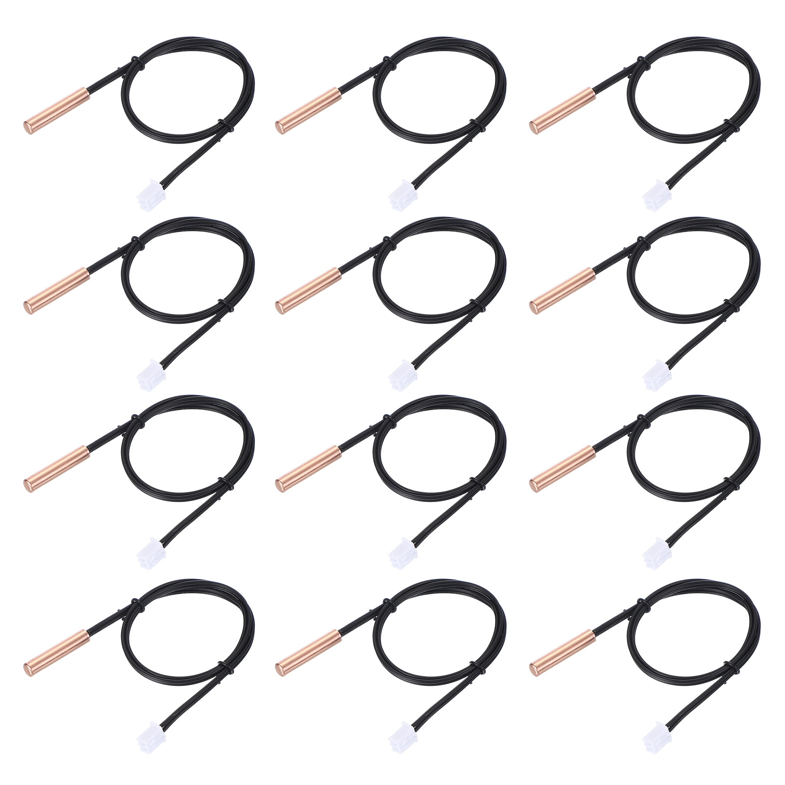 Uxcell 12 Pcs 5K 15.7 Inch 3950 Copper Temperature Sensor Probe for Air ...