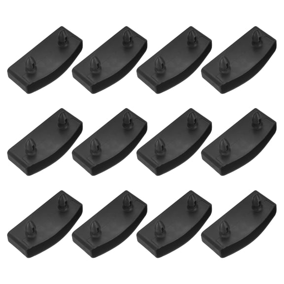 Uxcell 12 Pcs 61mm x 11mm Plastic Bed Slat End Caps, Bed Slat Cover Replacement Holders Furniture Accessories Support for Holding Securing Wooden Base, Black