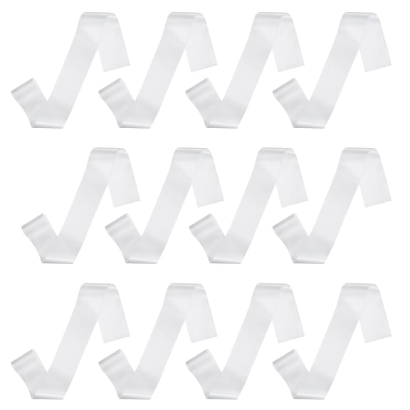 Uxcell 12 Pcs Blank Satin Sash, 71" x 4.7" Pageant Sash Plain Senior Party Decorations for Women Bride Birthday Wedding Graduation DIY Custom, White