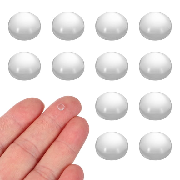 Uxcell 12 Pcs Convex Lens, 5mm OD 5mm Focal Length Magnifier Lens Optical Lenses Borosilicate Magnifying Glass Flat Convex for DIY Crafts Office Home Science LED Spotlights Flashlights